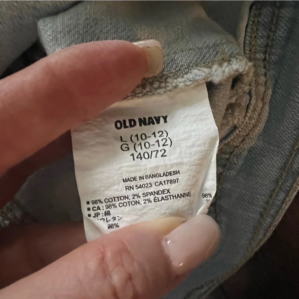 Old Navy Light Blue Jean Jacket Size 10/12